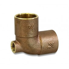Everflow Supplies CFCT3418 Cast Brass Baseboard Tee Fitting with Solder Cup to Female Thread Connection and Solder Cup Branch  3/4" x 1/8" x 3/4" - B01BTYRBYI